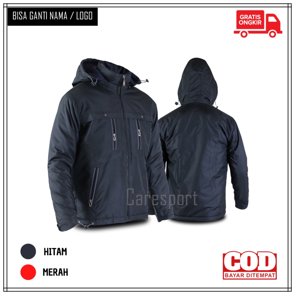 Jaket Pria Keren Casual Hoodie Polos Branded Bahan Parasut Tebal Nyaman Terbaru Jacket Pria Outdoor