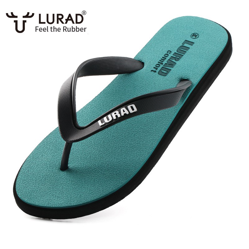 LURAD sandal jepit Pria Wanita non-slip sendal karet Pria pantai tren Import Nyaman Dipakai Anti Gembos