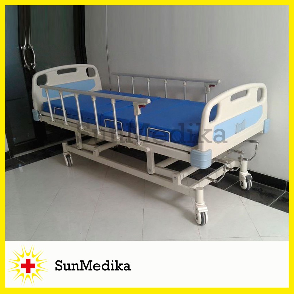 Ranjang Pasien 3 Engkol Manual Bahan ABS | BED Pasien Rumah Sakit