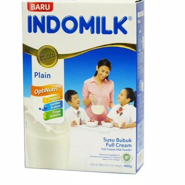 

[KODE BARANG ESA98] Indomilk Susu Bubuk Full Cream Plain 400 gr uz