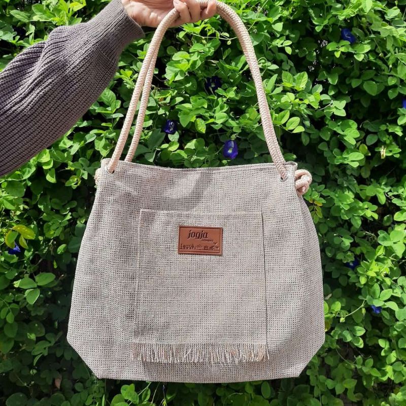 Tote Bag Goni Tali Sumbu | Tas Totebag Wanita KHAS JOGJA || ukuran panjang 39cm Tinggi 33cm