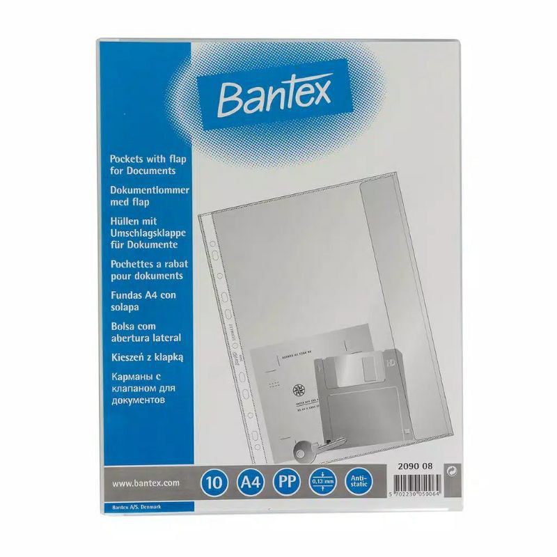 

Bantex PP Pocket Sheet Protector Penutup Samping