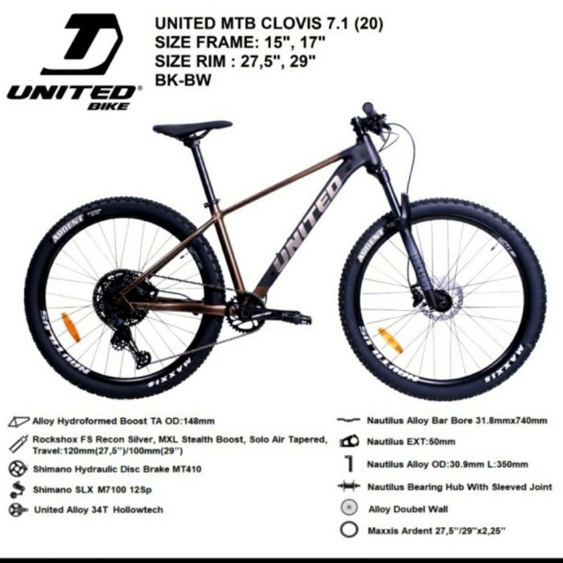 PROMO GRATIS ONGKIR Sepeda Gunung 27.5 Inch UNITED CLOVIS 7.1