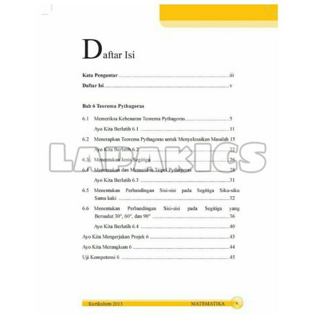 Paket Buku Matematika SMP Kelas 8 Semester 1 dan 2 Kurikulum 2013 Kurtilas-5