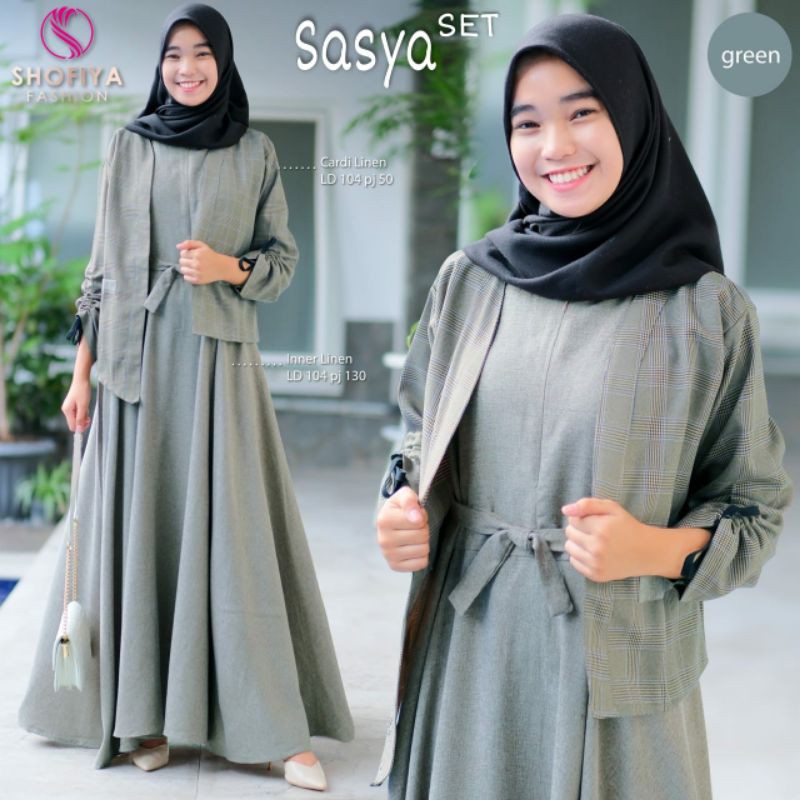 Sasya Set By:Sofiya/Gamis/Dress/Gamis Murah/Dress Muslim