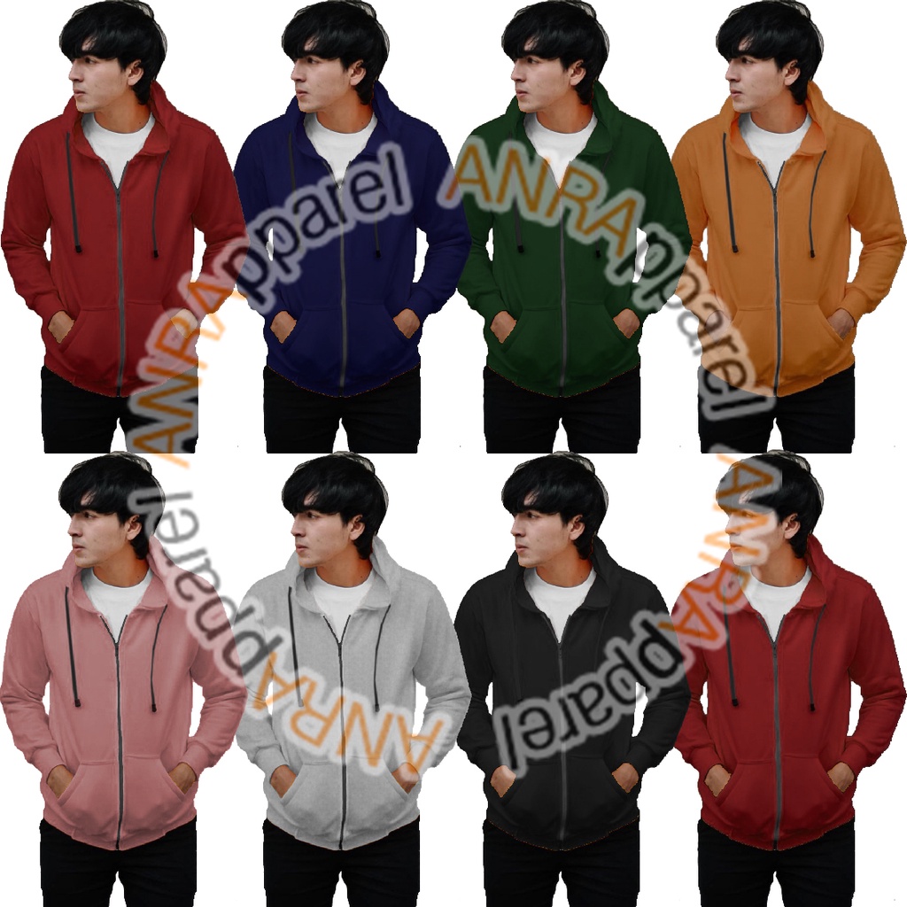 SWEATER HOODIE RESLETING PRIA - Jaket Sweater Zipper Polos