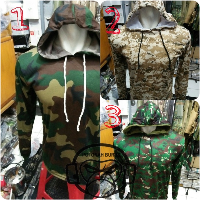 kaos loreng lengan panjang hodie