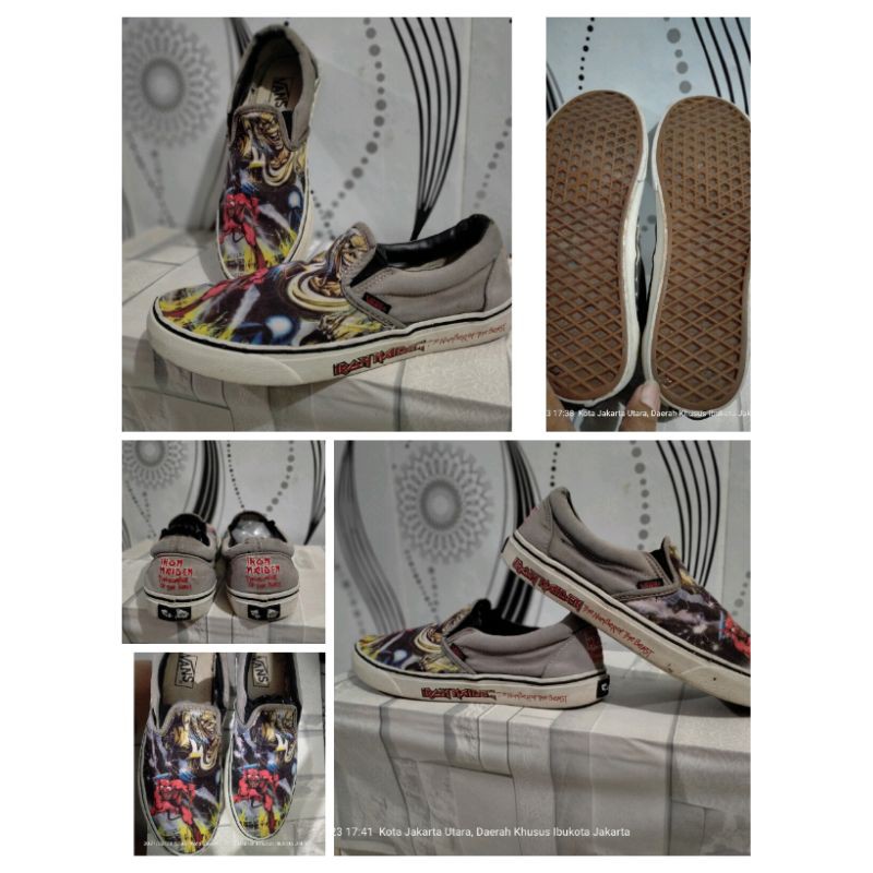 Vans slip on iron Maiden