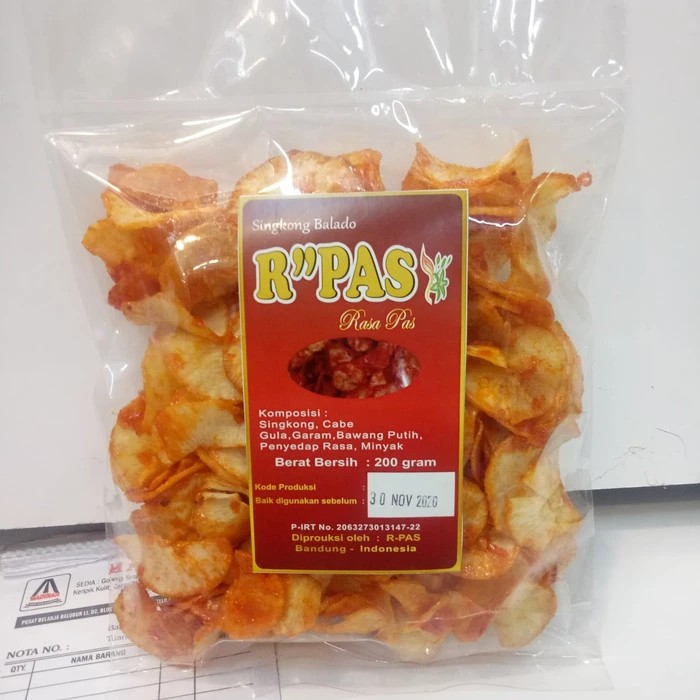 

KERIPIK SINGKONG BALADO SANJAY 200 GR R"PAS