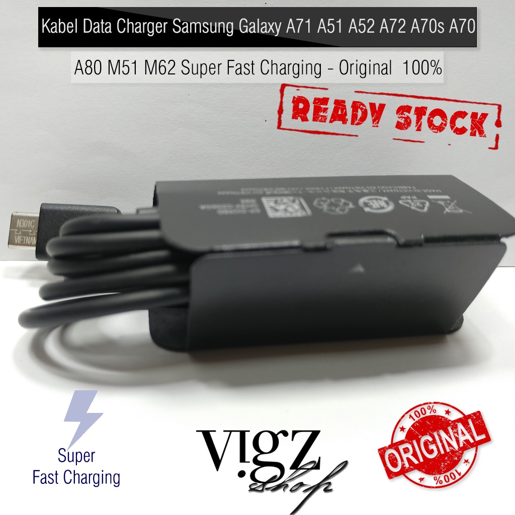 Kabel Data Charger Samsung USB Type C to Type C Samsung Galaxy Note 10 A70 A80 Original 100%