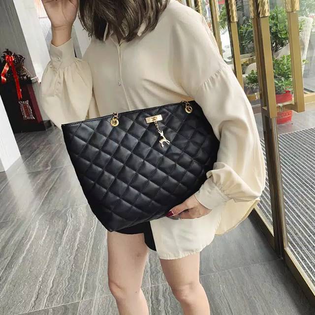(4PC1KG)FLASHSALE⚡TAS WANITA SIZE BESAR IMPORT - TOTEBAG MURAH - TAS BATAM - TAS FASHION KOREA 4003.