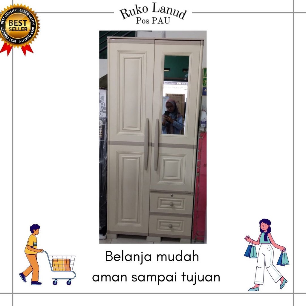 LEMARI PLASTIK + KACA