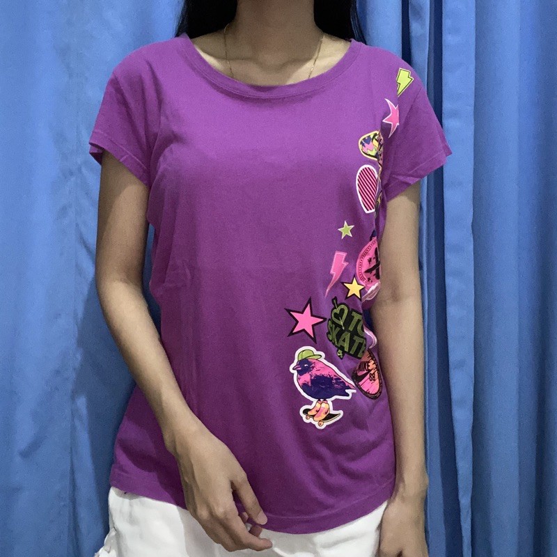 Preloved Thrift Kaos Ungu Nike Skateboard T-shirt Top