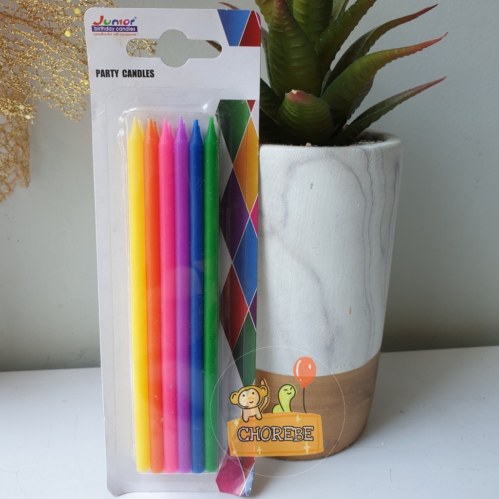 Lilin Ulang Tahun / Happy Birthday Neon Panjang Aneka Warna