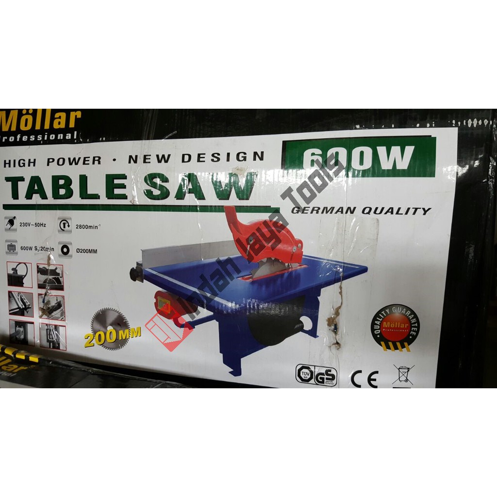 Table Saw Mollar 200 mm 8 inch / Mesin Gergaji Duduk Meja
