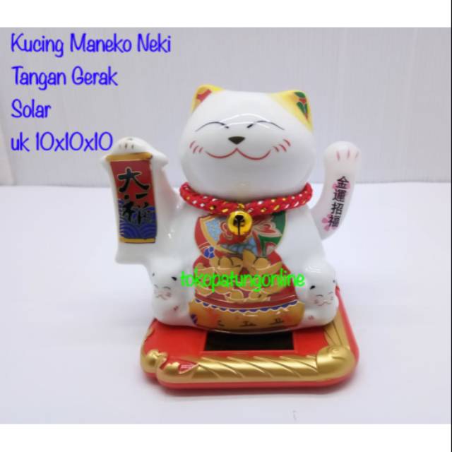 Kucing Keramik Maneko Neki Lucky Cat New