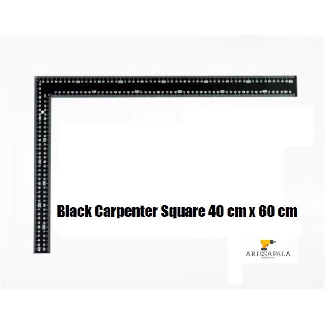 

Penggaris Siku L Jumbo Panjang 42x60 cm siku tukang Black