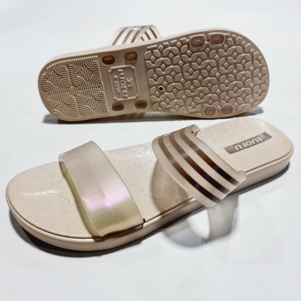 jelly sandal wanita slop luofu ban2 wanita karet import sendal cewek F2291A6-A16SBW