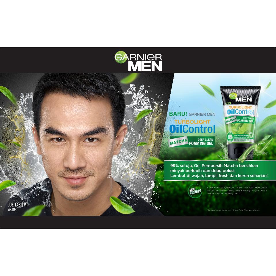 GARNIER MEN  TURBOLIGHT OIL CONTROL MATCHA DEEP CLEAN FOAMING GEL 50 ML