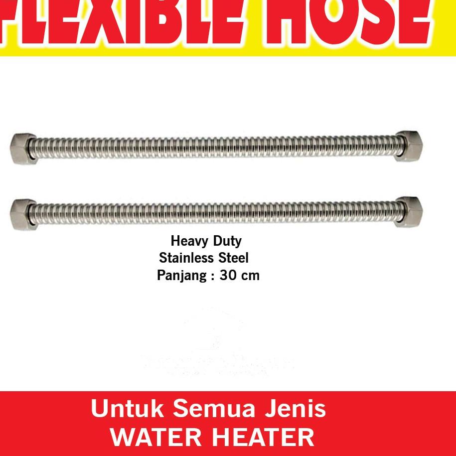 Hot - Flexible Hose Selang Heavy Duty Water Heater Ariston Rinnai 30 Cm2 Pc 