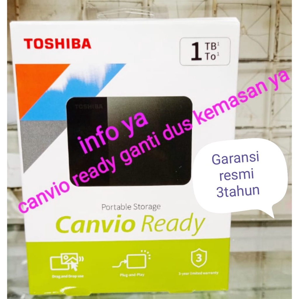 Toshiba Canvio Ready 1TB Harddisk Hardisk HDD Eksternal External