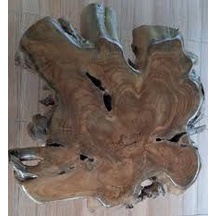 TOP TABLE KAYU JATI - MEJA AKAR JATI WOOD SLICE TEAK WOOD HIASAN AKAR KAYU JATI