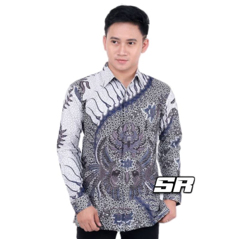 Kemeja batik pria lengan panjang reguler | Baju batik pria lengan panjang