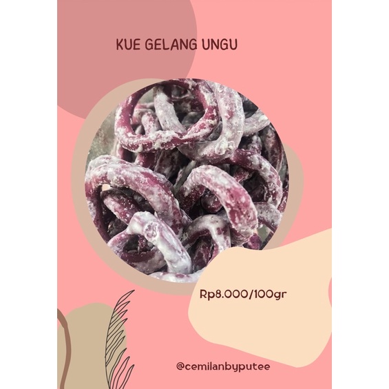 

Kue gelang ungu (kue kolong)