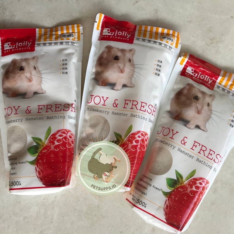 Jolly Pasir mandi hamster | bathing sand hamster | jolly pet | strawberry