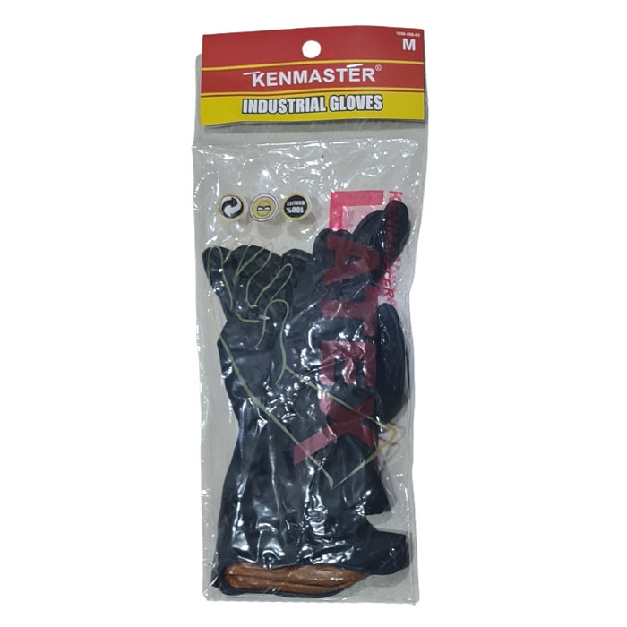 Kenmaster Sarung Tangan Karet Hitam - Latex Hand Gloves