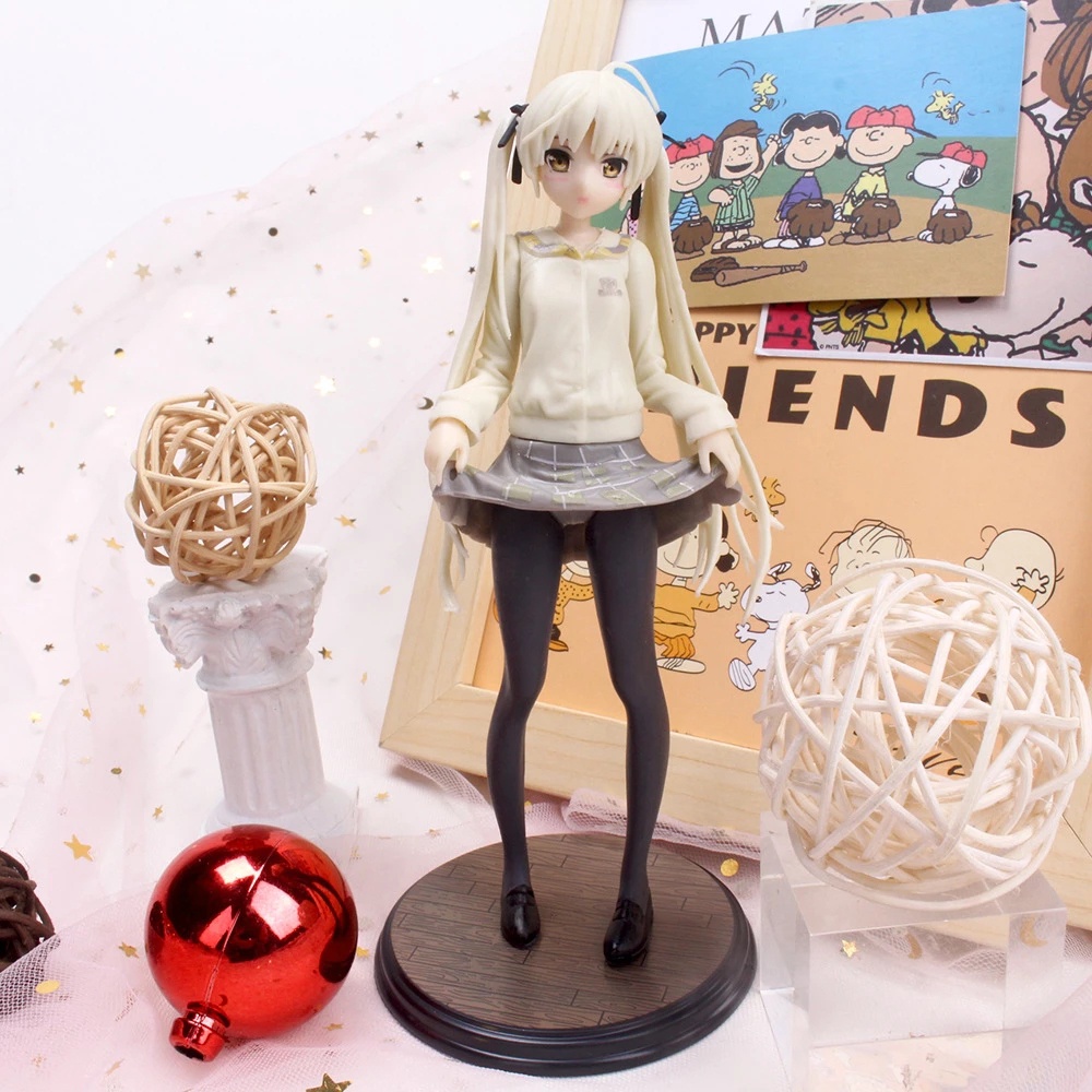 QUINTON Collectible Kasugano Kimono Anime Model Toys Yosuga no Sora Girl Figure Cake Decorations Standing Posture PVC Lovely for Gift Action  Figures