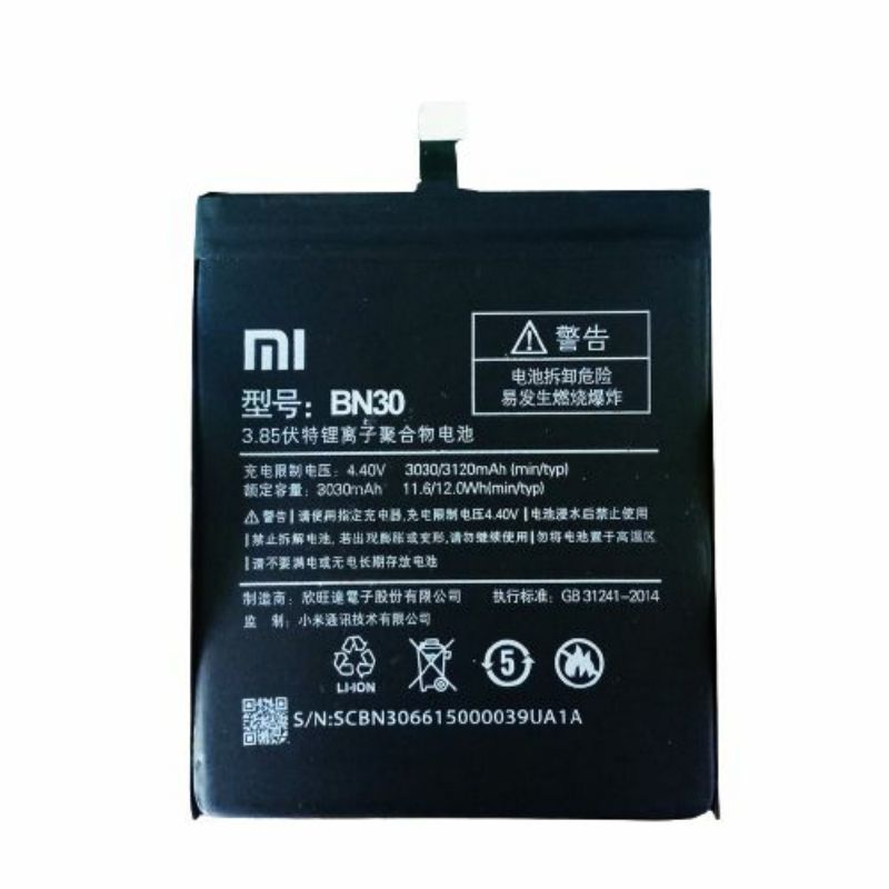 BATERAI BATTERY XIAOMI REDMI 4A BN30 / BN 30 BATRE