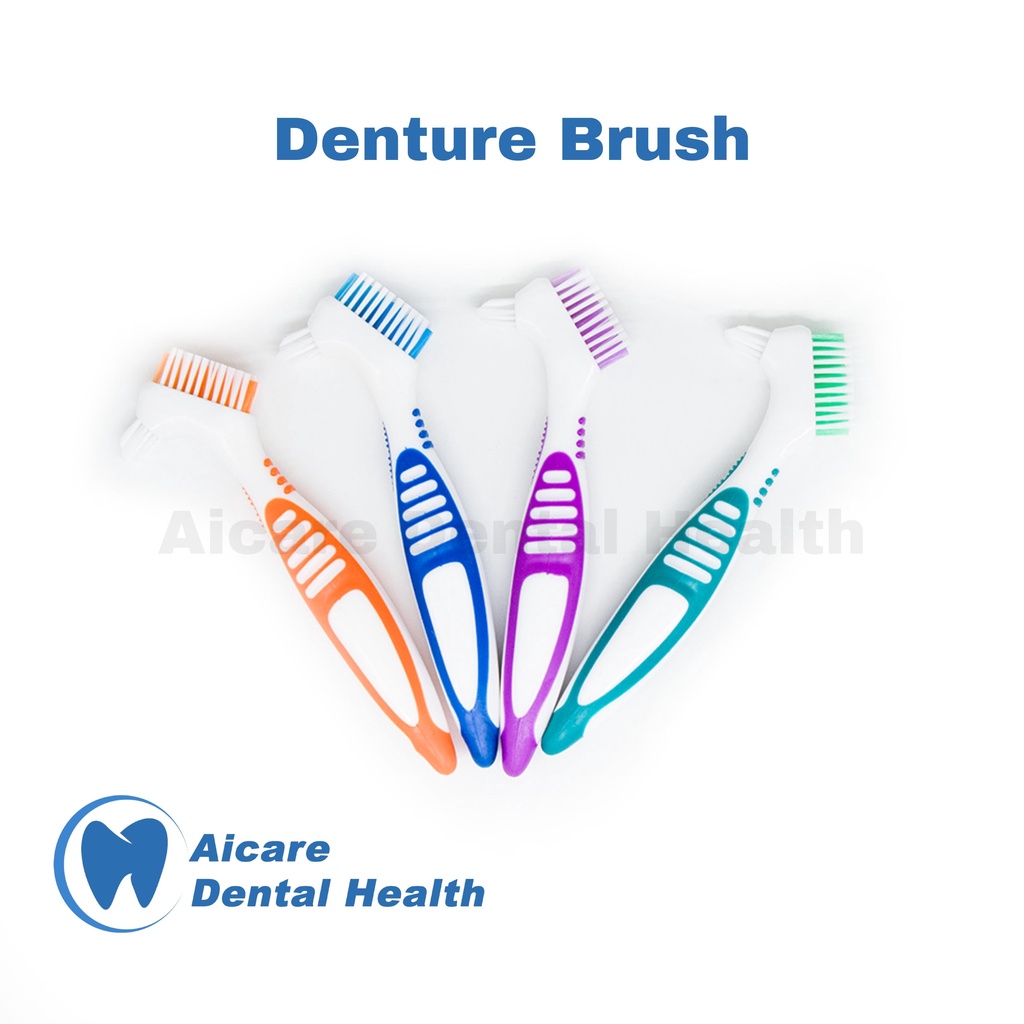 Denture Brush - Sikat Gigi Palsu TERBARU - Double Head Design TERMURAH