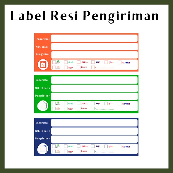 

Label Kertas Stiker Resi Pengiriman Shopee dan Marketplace lain