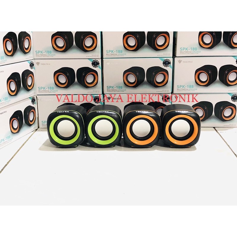 TECNIX Speaker Multimedia SPK-188 / Speaker Computer SPK188 / Speaker Portable SPk 188 Speaker PC