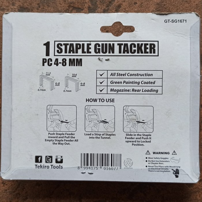 TEKIRO STAPLES GUN TEMBAKAN STAPLES 4 - 8 MM /STAPLES GUN HIJAU