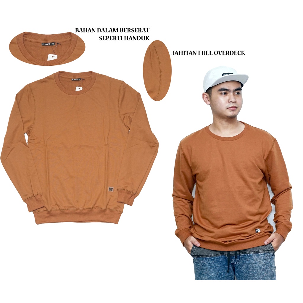 SWEATER OBLONG POLOS CREWNECK BABYTERRY PRIA DAN WANITA