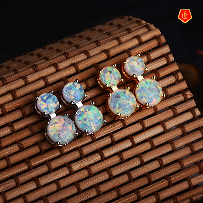 [Ready Stock]Elegant Classic Opal Earrings