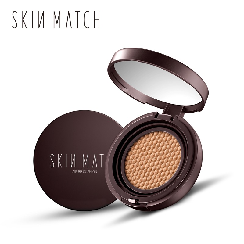 SKIN MATCH Upgraded Sunscreen Cushion BB Cream Easily Conceal Flaws Natural Makeup 15 g 2 Packs