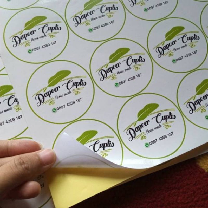 

cetak stiker Kromo A3+ (32,5 x 54,5 cm) stiker label logo produk