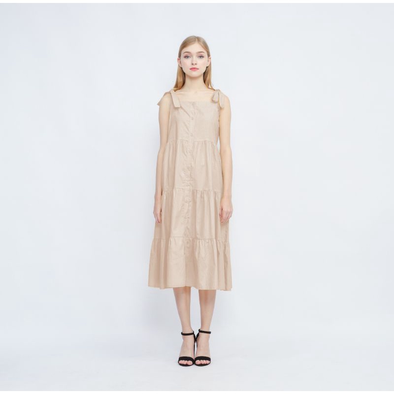 Athena Midi Dress Korea - NUDE - Premium Collection