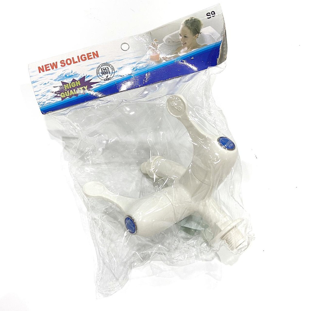 Keran Air Cabang Engkol - Kran Taman Plastik Tembok PVC 1/2&quot; Soligen