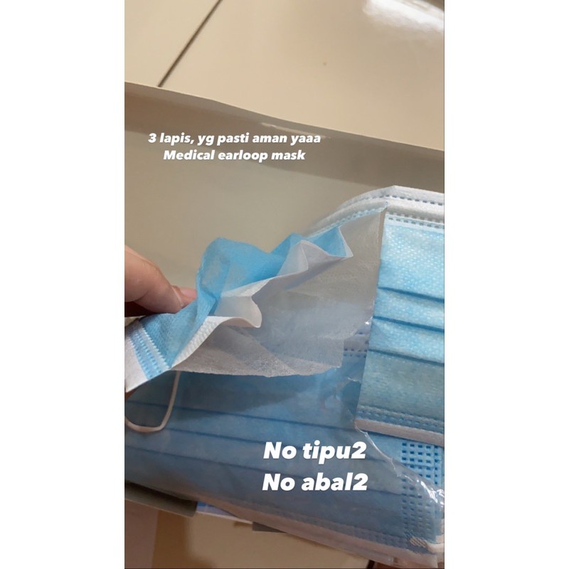 Masker Medis seperti Masker Sensi 3 Lapis Earloop