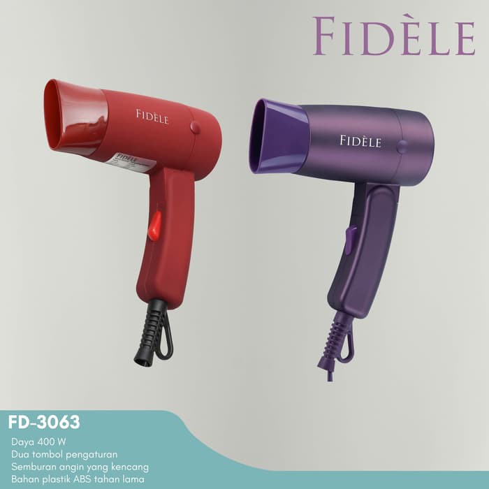 FIDÉLE DryCare HairDryer / Hair Dryer FD 3063 Garansi Resmi FIDÉLE