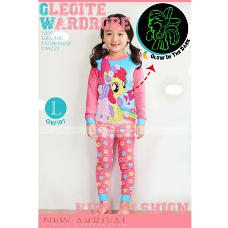 Piyama GW Little Pony (1-7 tahun) GW197LK Glow in the dark