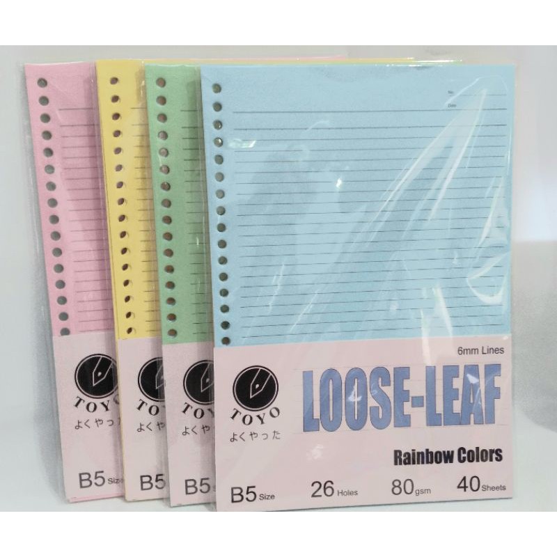 

LOOSE LEAF A5 GARIS RAINBOW ISI 40 LEMBAR