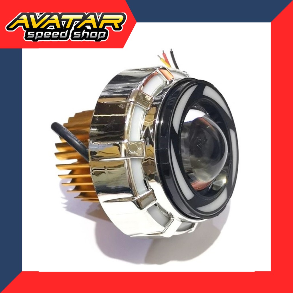 LAMPU MOTOR PROJECT LED FLASH RED RAINBOW RED