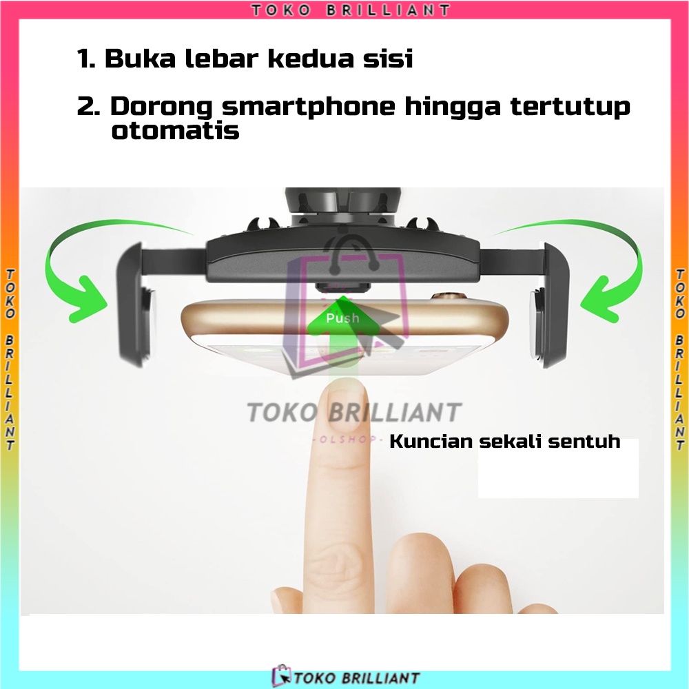 Holder Handphone Jepit Ventilasi AC / Phone Holder Mobil / Holder HP di AC Mobil / Holder Universal