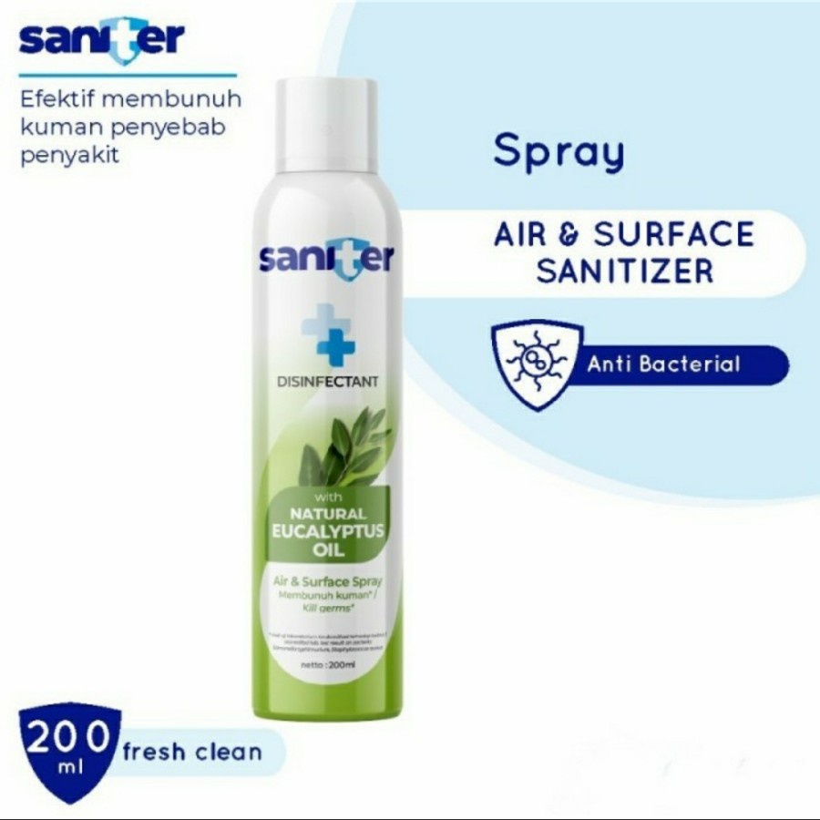 Saniter Diseinfectnt Eucalyptus Oil Spray 200ml - Saniter Air Surface Arom Eucalyptus