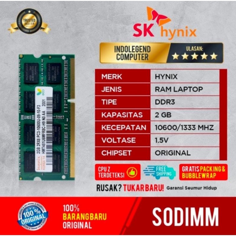 RAM HYNIX SODIM DDR3 2GB PC10600